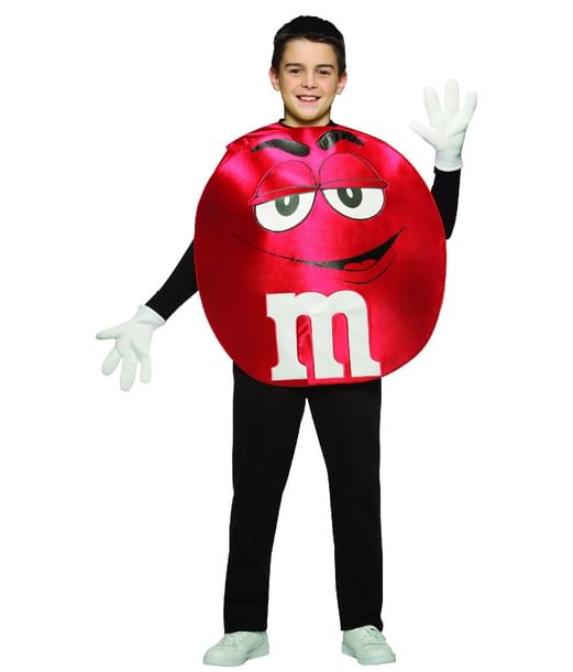Rødt M&M kostume, teen Rødt M&M kostume, teen