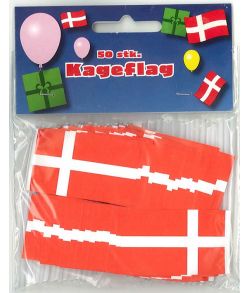 Danske kageflag 50 stk