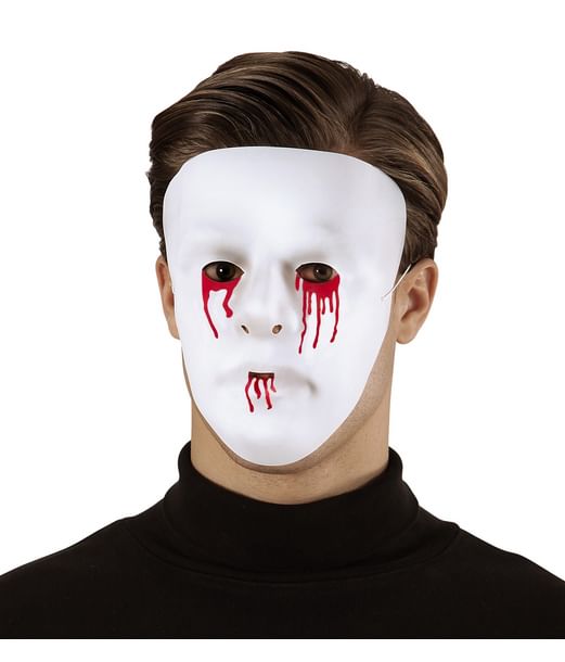 Hvid maske med blod