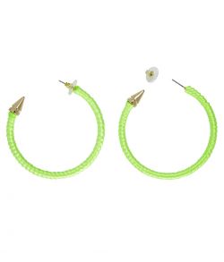 Neongrønne øreringe