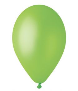 Limegrøn ballon, metallic