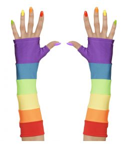 Lange regnbue handsker