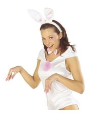 Hvidt Bunny sæt