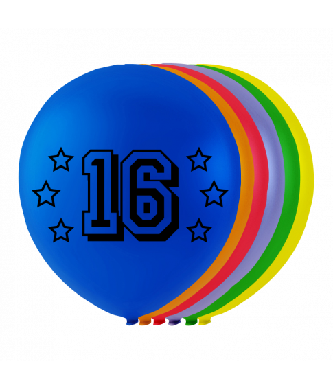 Find flotte balloner med 16 år - Porto fra 29 kr hos - Fest & Farver