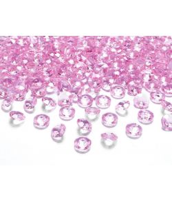 Lyserød Diamanter 12 mm 100 stk
