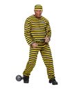 Sort og gul fangedragt kostume