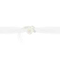 Creme Organza guirlande med blomster