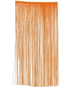 Orange plast foliegardin 100 x 200 cm