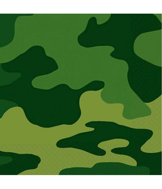 Camouflage servietter 25x25 cm Camouflage servietter 25x25 cm