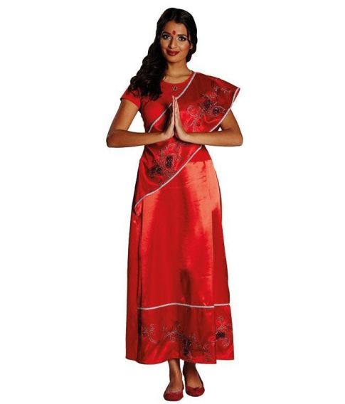indisk dame kostume - Fest Farver