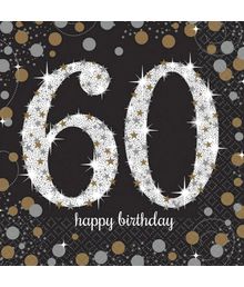 Flotte servietter til 60 års fødselsdag.