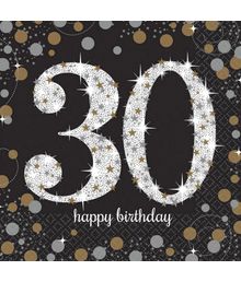 Flotte servietter til 30 års fødselsdag.