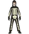 Selvlysende skelet kostume til drenge.