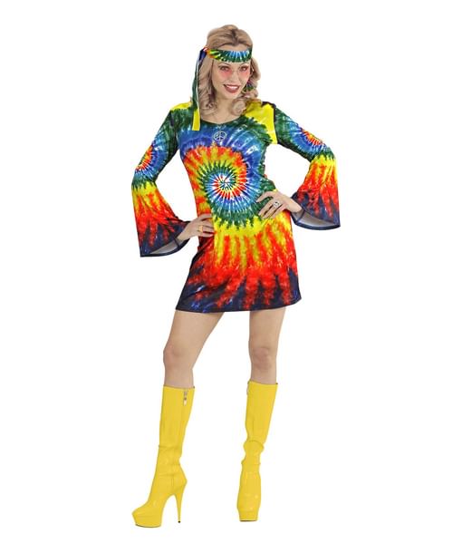 Billig hippie kjole til 60er festen. - Fest & Farver Billig hippie kjole til 60er festen. - Fest & Farver