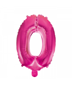 Folie tal ballon 0 pink, 41 cm