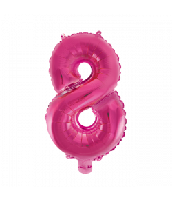 Folie tal ballon 8 pink, 41 cm.