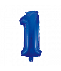 Folie tal ballon 1 blå, 41 cm