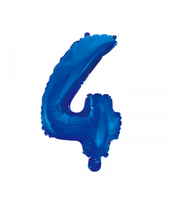 Folie tal ballon 4 blå, 41 cm.