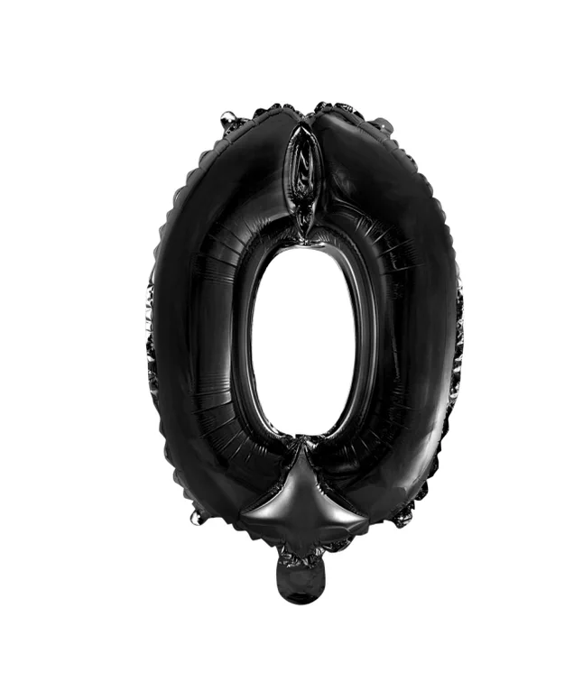 Folie tal ballon 0 sort, 41 cm.