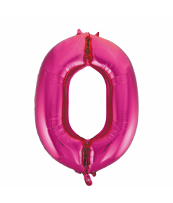 Folie tal ballon 0 pink, 86 cm.