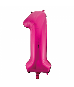 Folie tal ballon 1 pink, 86 cm.