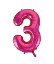 Folie tal ballon 3 pink, 86 cm.