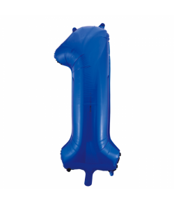 Folie tal ballon 1 blå, 86 cm.