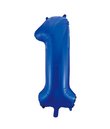 Folie tal ballon 1 blå, 86 cm.