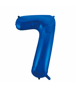 Folie tal ballon 7 blå, 86 cm.