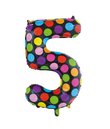 Folie tal ballon 5 Dots, 86 cm.