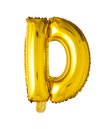 Guld folie bogstav ballon med bogstavet D.