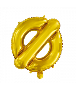 Guld folie bogstav ballon med bogstavet Ø.