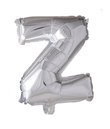 Sølv folie ballon med bogstavet Z.