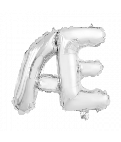 Sølv folie ballon med bogstavet Æ.
