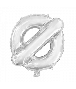 Sølv folie ballon med bogstavet Ø.