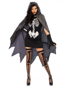 Flot skelet kjole til halloween udklædningen.