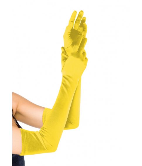 alkove Teoretisk udsagnsord Lange gule handsker til udklædning. - Fest & Farver