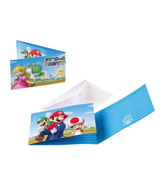 Super Mario invitationer Super Mario invitationer