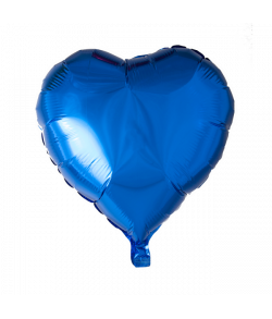 Folieballon Hjerte Blå 46 cm