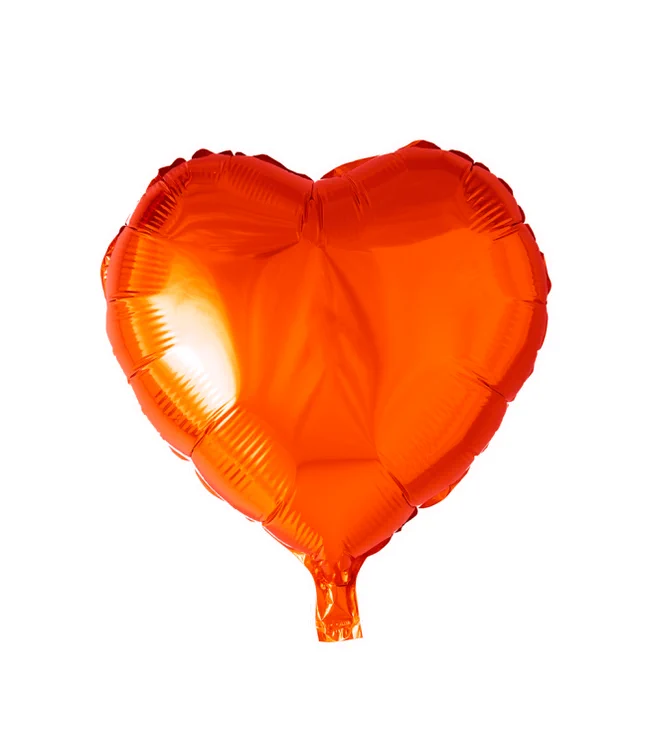 Orange folieballon, Hjerte