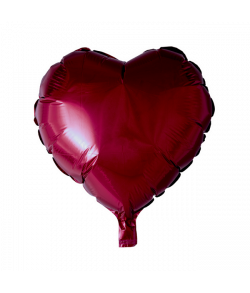 Vinrød folieballon, Hjerte