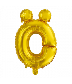 Guld folie ballon med bogstavet Ö