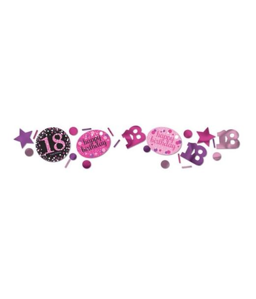 Pink Sparkling konfetti til 18 års fødselsdag. Pink Sparkling konfetti til 18 års fødselsdag.