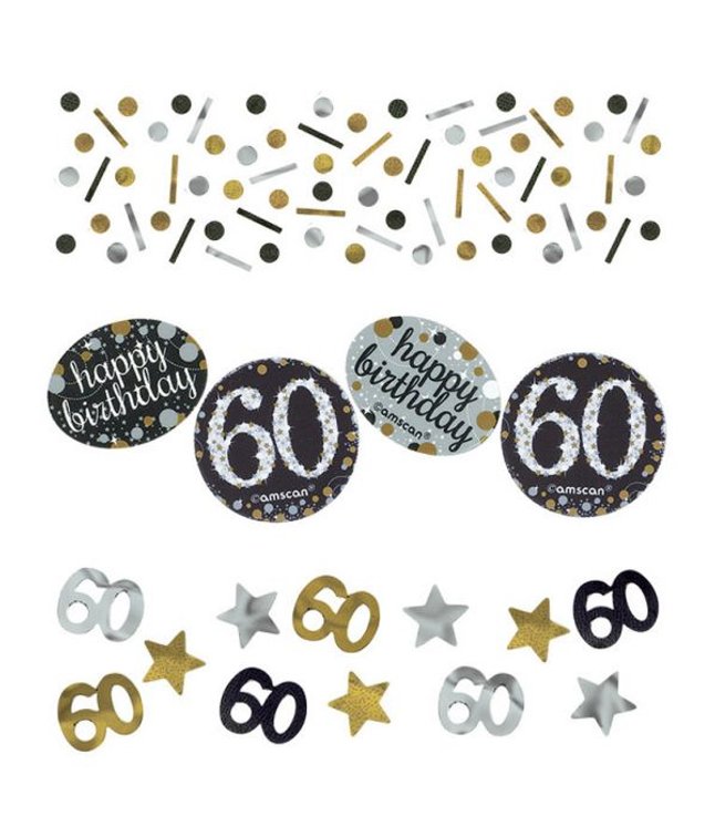 Sparkling konfetti 60 års fødselsdag.