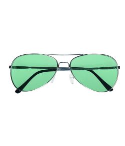 Briller med grønne glas til 70er - 80er udklædningen.