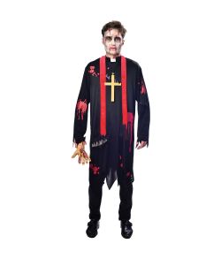 Zombie præst kostume til voksne.