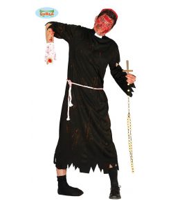 Billigt Zombie præst kostume til voksne.