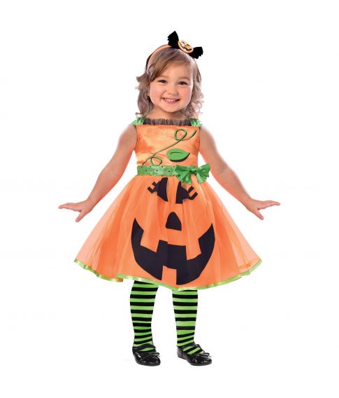 Flot græskar kjole til små piger til halloween.