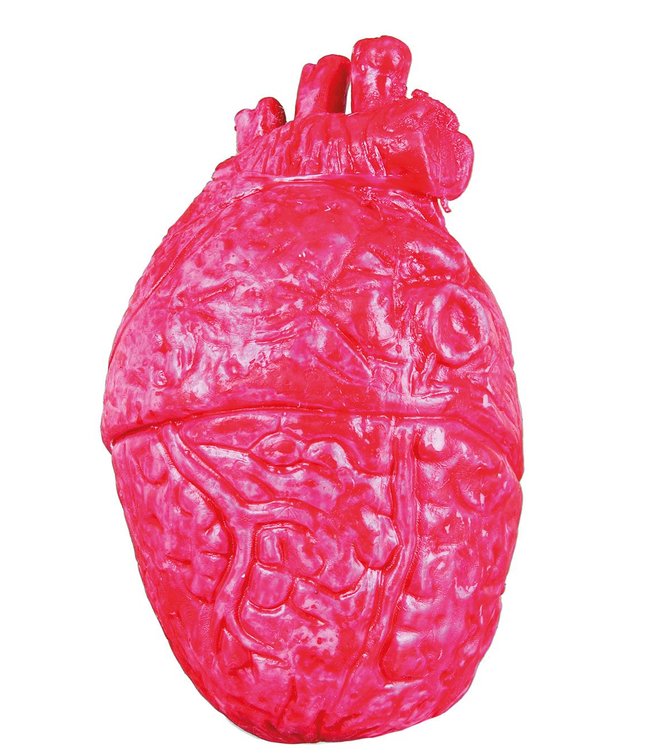 Squishy hjerte i gummi og skum.