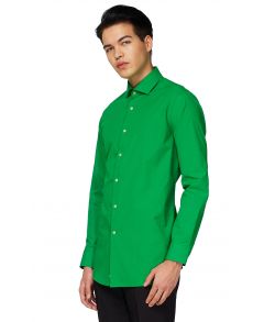 Grøn ensfarvet skjorte fra OppoSuits.